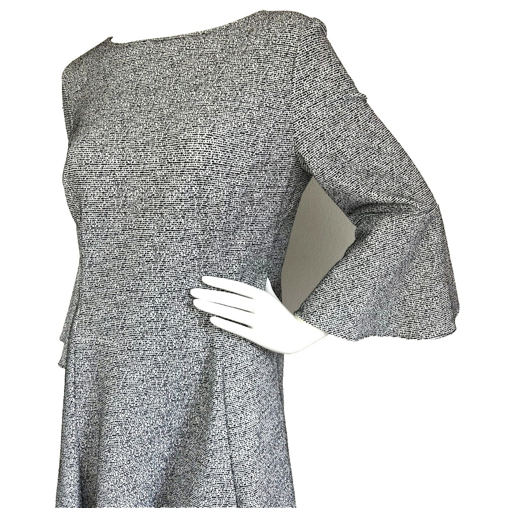 American Living Dress Flared Sleeve A-line Crewneck Stretch Black Size Large